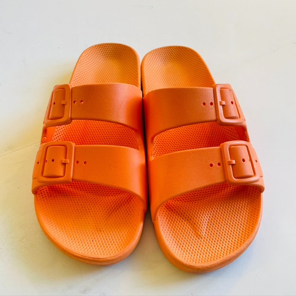 Freedom Moses Double Strap Slide Sandals Orange 40 - Picture 2 of 7